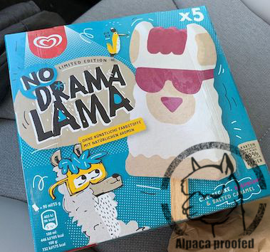 Jetzt gibt es alpaca proofed Eis!
